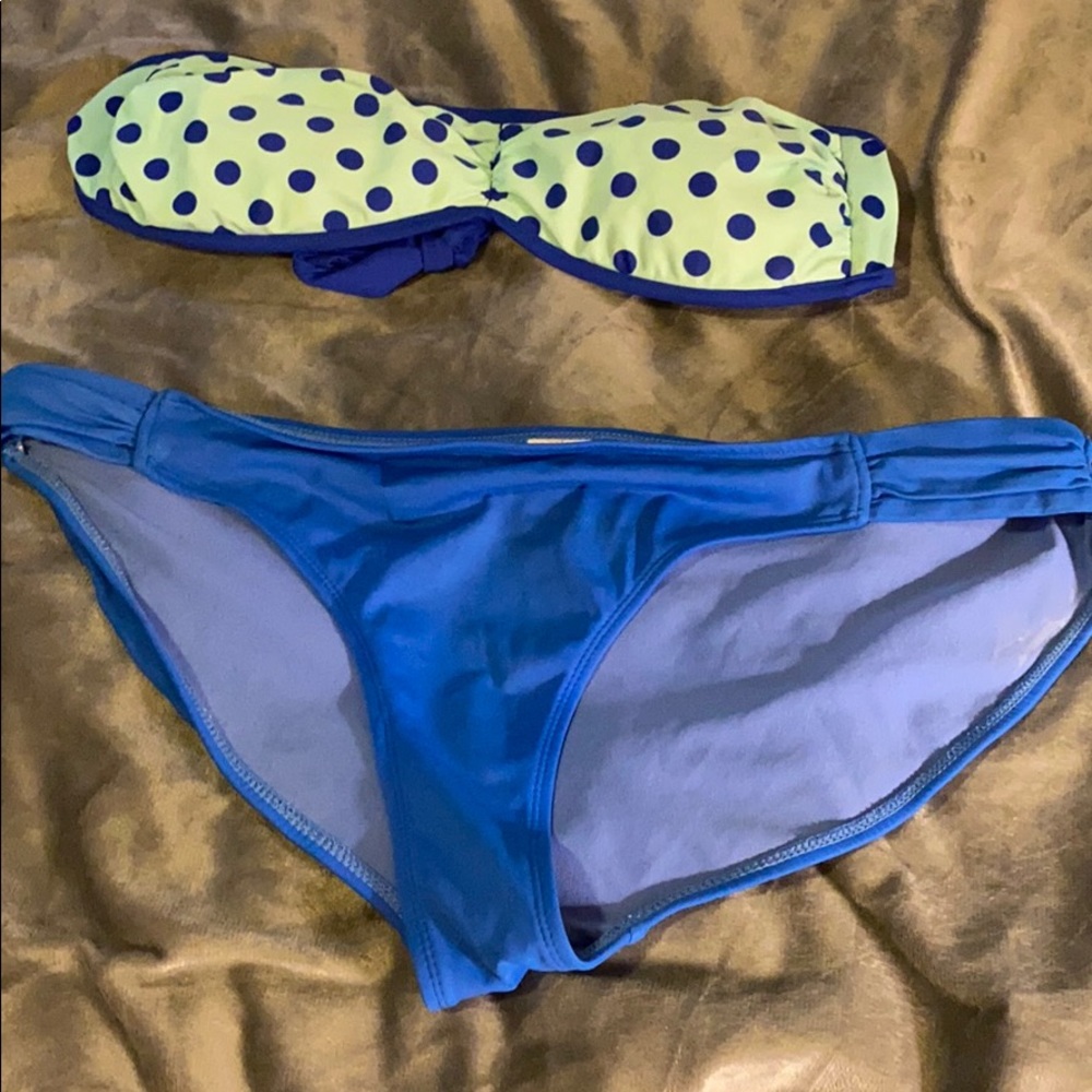 Blue two piece bikini